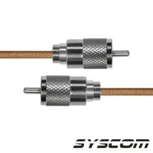 cable coaxial rg 142/u de 110 cm, con conectores uhf macho a uhf macho (pl 259).