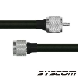 cable rf400, con conectores uhf (pl 259) macho / n macho.