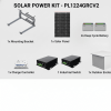 kit solar de 35 w con poe 802.3af y poe pasivo 24 vcc para una cámara ip y un radio ubiquiti airmax o cambium epmp.