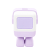 cargador mini ganrobot 30w serie uno | 1 usb c de carga rápida | tecnología gan ii | multiprotocolo pd/qc/scp/fca | carga inteligente | pantalla led | zapato magnético extraíble | thermal guard | color lila.