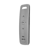 control remoto 5 canales para motores de persiana somfy con señal inalámbrica, instrucciones: sube, baja y detener, con posición favorita programada.