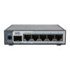 router hex s / 5 puertos gigabit ethernet / 1 puerto sfp 2.5g / dual core arm / 512 mb ram / routeros v7 / poe in y poe out / montaje en pared