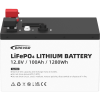 batería de litio lifepo4 12.8vcc, 100ah, 1.28kwh, pantalla lcd para monitoreo local, carcasa metálica