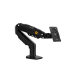 brazo ajustable para monitor ergonómico / compatible con monitores de 17" 30" / capacidad de peso hasta 9 kg / rotación 360° / inclinación +85° a 30° / giro 180° / ajuste de resorte de gas / color gris