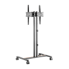 soporte móvil para pantalla | compatibilidad vesa 200x200 hasta 600x400 / ruedas con frenos / ajuste de altura y Ángulo / soporte para tv de hasta 55 pulgadas / capacidad de peso 35 kg