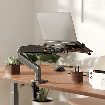soporte para monitor o laptop con resorte de gas / compatibilidad de 17 a 30 pulgadas en monitores y 10 a 17 pulgadas en laptops / ajuste flexibles / compatible con vesa 100x75 / capacidad de carga de 9 kg / estructura robusta soporte para monitor o laptop con resorte de gas / compatibilidad de 17 a 30 pulgadas en monitores y 10 a 17 pulgadas en laptops / ajuste flexibles / compatible con vesa 100x75 / capacidad de carga de 9 kg / estructura robusta