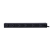pdu básico para distribución de energía con supresor de picos, con 12 tomas nema 5 15r traseras, 1ur, 15 amp, 120 vca, 1800 joules de protección
