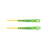 jumper de fibra optica monomodo 9/125 os2, sc/apc sc/apc simplex, ofnr (riser), color amarillo, 5 metros