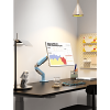 brazo ajustable para monitor ergonómico / compatible con monitores de 17" 30" / capacidad de peso hasta 9 kg / rotación 360° / inclinación +85° a 30° / giro 180° / ajuste de resorte de gas / color azul