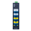switch industrial bypass de fibra optica monomodo con conector lc de 2 canales