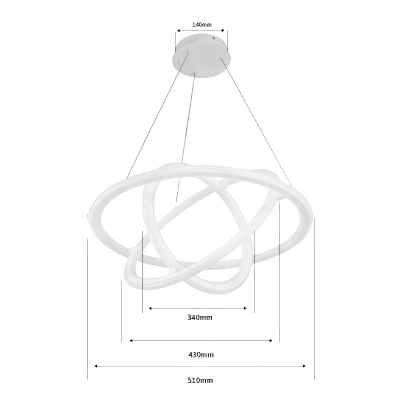 lámpara de techo led 150w / flujo luminoso 12 000 lm / longitud de cable ajustable / acabado blanco / ip20 / luz blanca 6500k neutra 4000k cálida 2700k / vida Útil 50 000 h / interior lámpara de techo led 150w / flujo luminoso 12 000 lm / longitud de cable ajustable / acabado blanco / ip20 / luz blanca 6500k neutra 4000k cálida 2700k / vida Útil 50 000 h / interior
