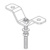 clip u para fijar barra roscada de 1/2" (13 mm).