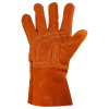 guantes de carnaza largo/ refuerzo en palma / resistente a abrasión y temperaturas moderadas.