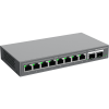 switch l2 lite administrable de 10 puertos / 8 puertos ethernet 2.5 gigabits / 2 puertos sfp+ 10 gigabits / vlan / qos / montaje en escritorio o pared / compatible con gdms