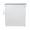 gabinete ventilado de acero ip55 uso en exterior (593 x 609 x 399 mm) con placa trasera interior metálica y compuerta inferior atornillable. incluye ventilador, ventilas, filtros, montaje rack 19", terminal de tierra física, chapas y ll