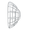 protector de rejilla anti vandalismo y golpes accidentales, color blanco, para sirenas/estrobos/bocinas system sensor, montaje a ras en techo, 8.26"altox8.26"anchox3.54"profundidad