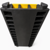 protector de cable de 3 canales / base de goma y tapa de plástico / tamaño del canal 30x30mm / capacidad de carga 5 toneladas / longitud 90 cm / ancho del contorno 50 cm / altura 4.5 cm / color amarillo negro / material hule
