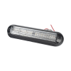luz auxiliar ultra brillante ip67 de 18 leds, color rojo/azul/ambar, con mica transparente y bisel negro