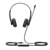 diadema alámbrica uh34 dual de yealink usb compatible con teléfonos ip y computadoras.