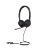 diadema alámbrica uh35 dual de yealink usb c/a compatible con teléfonos ip yealink y computadoras