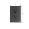 placa con 2 toma corriente duplex 2p y t 10 15 a 127 v 60 hz