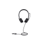 diadema alambrica uh35 dual teams de yealink usb c/a con cancelación de ruido y diseño ergonómico