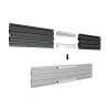accesorio riel de aluminio con longitud 1750 mm | ancho 120 mm| espesor 9 mm | incluye tapas y tornillos | compatible con estructura para videowall | diseño modular
