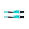 jumper de fibra optica multimodo 50/125 om4, lc lc duplex, ofnr (riser), color aqua, 30 metros