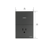 placa con interruptor sencillo y 1 toma corriente 10 15 a 127 v 60 hz.
