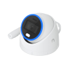 cámara unifi protect turret ai blanca / 4k(8mp) / Ángulo ultra ancho 109.9 / visión nocturna ir 40 m / ai avanzado: reconocimiento de rostros y matrículas / led para color en la noche / micrófono 2 vías / ranura m