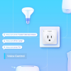 mini tomacorriente inteligente wi fi, 100 120v~, 50/60hz, 15.0a, compatible con amazon alexa y google assistant, color blanco.