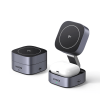 cargador inalámbrico 2 en 1 25w / tecnología magnética qi 2 / 15w para teléfono + 5w para auriculares / puerto usb c 5w / protecciones múltiples / cable usb c incluido