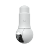 cámara unifi protect g6 ptz color blanco, doble lente 4k, zoom híbrido 10x, motor ai multi tops, visión nocturna ir 30m, audio bidireccional, protección ip66, resistencia al vandalismo ik04