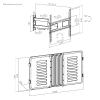 enclosure para pantalla hasta 75" | resistente a intemperie montura pared | capacidad de carga max. 50 kg