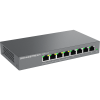 switch de red administrable capa 2 lite / 8 puertos gigabit ethernet / 4 puertos poe / vlan / qos / snooping igmp / montaje en pared y escritorio / compatible con gdms