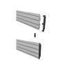 accesorio riel de aluminio con longitud 1000 mm | incluye tapas laterales | compatible con estructura para videowall | diseño modular