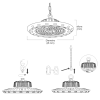 campana led industrial ufo / 100 w / suspendido / 85 265 v ca / luz fría 6500 k.