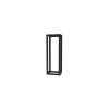 rack de cuatro postes estándar de 19", rieles con orificio para tuerca enjaulada, profundidad ajustable de 23 a 42 in, 45 unidades de rack, color negro