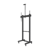 montaje de piso móvil para pantallas de 65 in a 100 in | vesa 100 x 100 hasta 1000 x 600 | carga maxima soportada 120kg| fabricado en aluminio y acero
