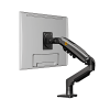 brazo ajustable para monitor ergonómico / compatible con monitores de 17" 30" / capacidad de peso hasta 9 kg / rotación 360° / inclinación +85° a 30° / giro 180° / ajuste de resorte de gas / color gris