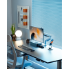 brazo ajustable para monitor ergonómico / compatible con monitores de 17" 30" / capacidad de peso hasta 9 kg / rotación 360° / inclinación +85° a 30° / giro 180° / ajuste de resorte de gas / color azul