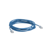 cable de parcheo tx6, utp cat6, diámetro reducido (28awg), color azul, 40 ft