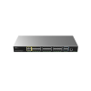 switch de agregación capa 3 / 4 puertos gigabit ethernet / 24 puertos gigabit sfp / 4 puertos 10gigabit sfp+ / qos integrada / soporte ipv6 e ipv4 / seguridad avanzada / stacking /