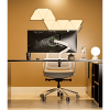 brazo ajustable para monitor ergonómico / compatible con monitores de 17" 30" / capacidad de peso hasta 9 kg / rotación 360° / inclinación +85° a 30° / giro 180° / ajuste de resorte de gas / color blanco