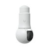 cámara unifi protect g6 ptz color blanco, doble lente 4k, zoom híbrido 10x, motor ai multi tops, visión nocturna ir 30m, audio bidireccional, protección ip66, resistencia al vandalismo ik04
