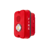 sirena con lámpara led estroboscópica / a 2 hilos / montaje en pared / 16 a 24 vcd / configuración estroboscópica seleccionable / texto en inglés / color rojo / uso exterior