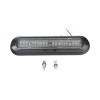 luz auxiliar ultra brillante ip67 de 18 leds, color rojo/azul/ambar, con mica transparente y bisel negro