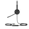 diadema alámbrica uh34 dual de yealink usb compatible con teléfonos ip y computadoras.