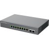 switch l2 lite administrable de 10 puertos / 8 puertos ethernet 2.5 gigabits / 2 puertos sfp+ 10 gigabits / poe+ 802.3af/at / vlan 802.1q / qos / igmp snooping / montaje en escritorio o pared