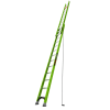 escalera de extensión de aluminio + fibra de vidrio hasta 8.5 m. !la más liviana del mundo! (no. parte: 18728)